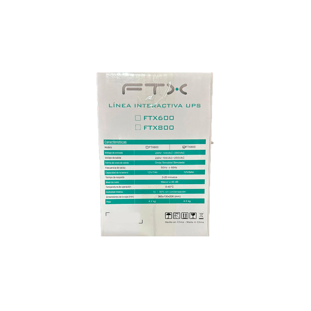UPS FTX 220V FTX-800VA / 480W NEMA UNIVERSAL