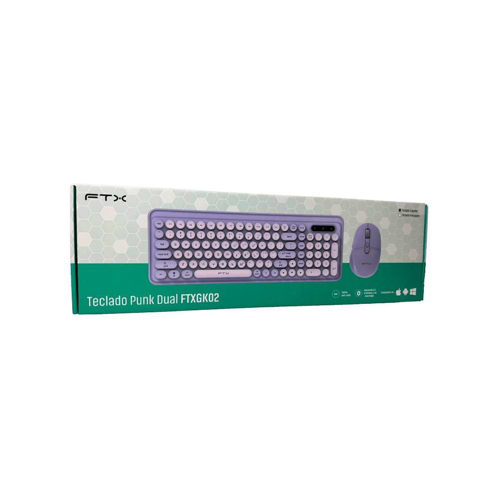 TECLADO + MOUSE FTX WIRELESS DUAL-MODE FTXGK02 ESP