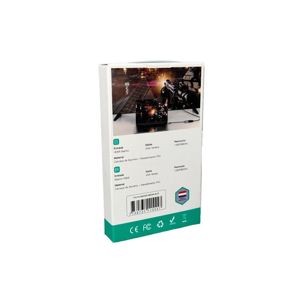 ADAPTADOR HDMI - VGA M/H FTX-C160-PU31-HMVGA1-S0.1