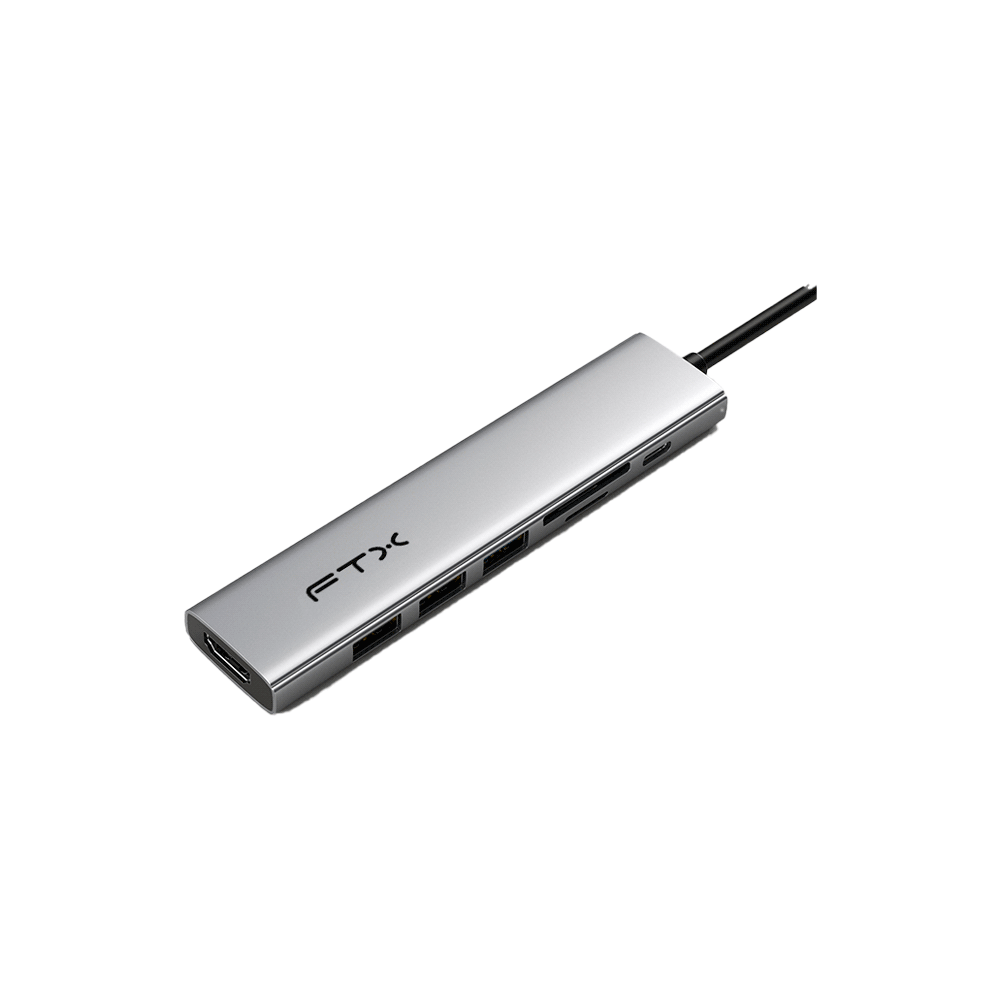 HUB 7 EN 1 USB-C - HDMI/USB-A/USB-C/SD FTX-HBP2-AG