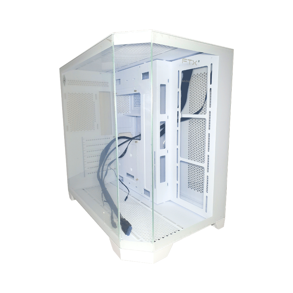 GABINETE GAMER FTX-TANKWH VIDRIO TEMPLADO AQUARIO 
