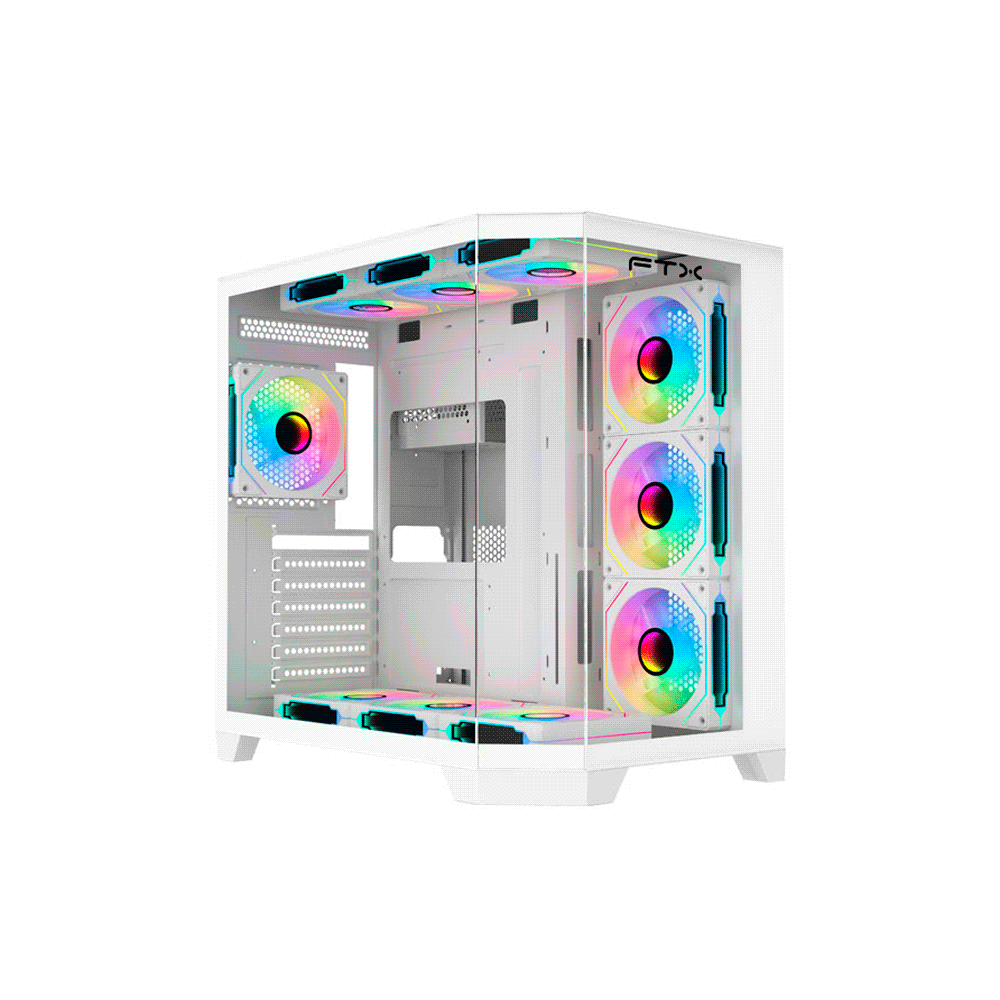 GABINETE GAMER FTX-TANKWH VIDRIO TEMPLADO AQUARIO 
