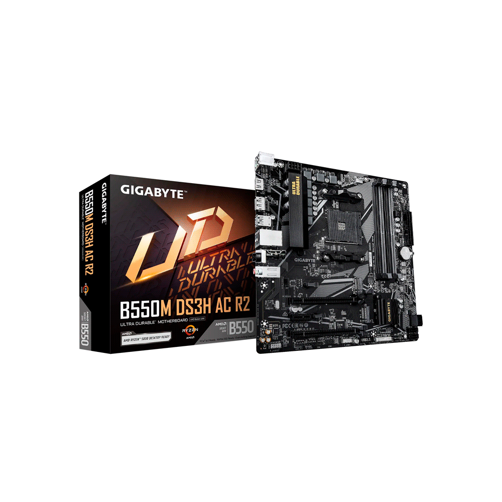 PLACA MADRE GIGABYTE AM4 B550M DS3H AC R2 S/R/HDMI
