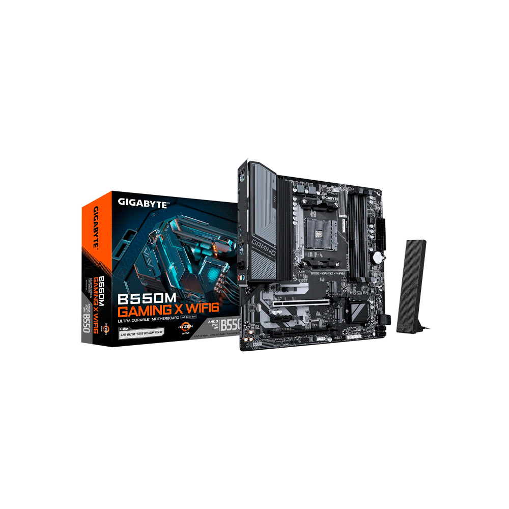PLACA MADRE GIGABYTE AM4 B550M GAMING X WIFI6 S/R/