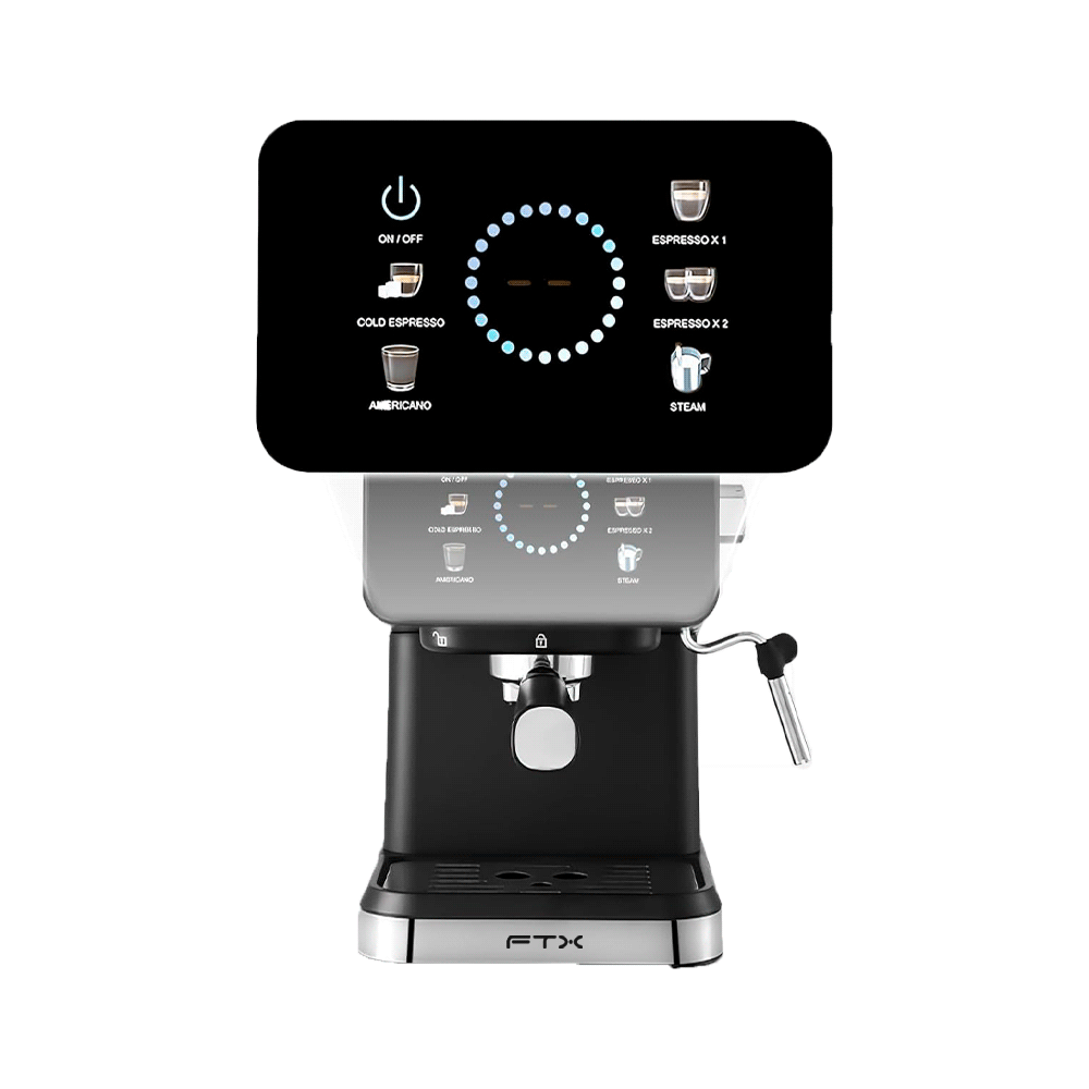 CAFETERA FTX 2 TAZAS 1050W 220V INOX ESPRES/CAPP/N