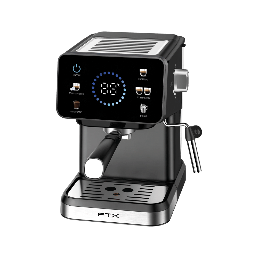 CAFETERA FTX 2 TAZAS 1050W 220V INOX ESPRES/CAPP/N