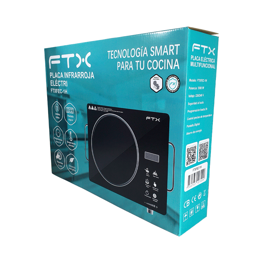 PLACA DE COCINA VITROCERAMICA FTX 3500W 220V DIGIT