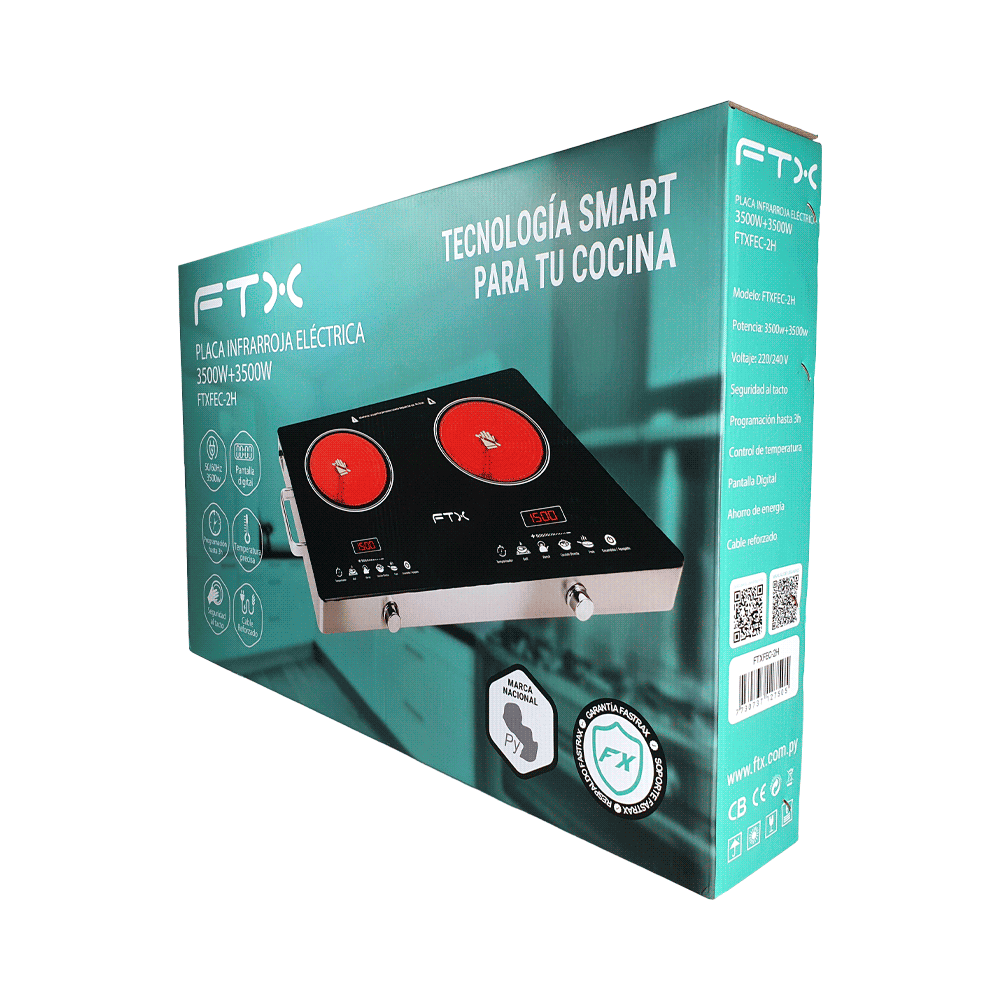 PLACA DE COCINA VITROCERAMICA FTX 7000W 220V DIGIT
