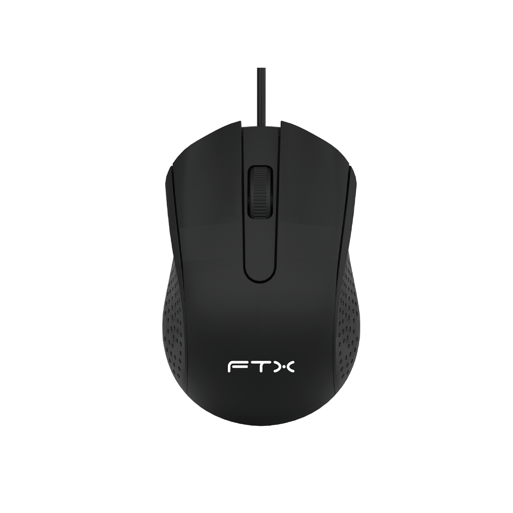 MOUSE FTX USB FTXM62 1200DPI/3 BOTONES/1.1M/NEGRO