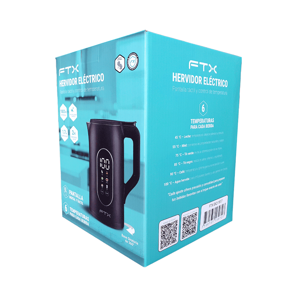 HERVIDORA ELECTRICA FTX 1.7L 1800W 220V TOUCH ACER