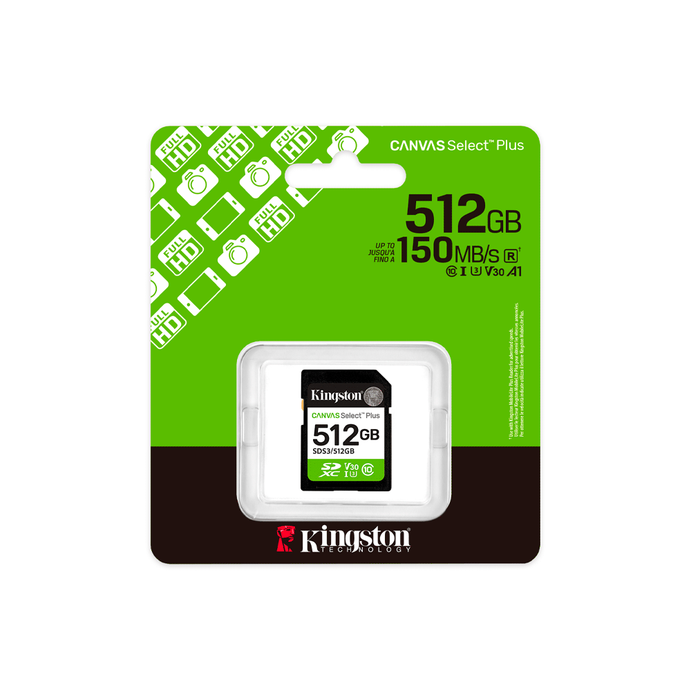 MEMORIA SD KINGSTON 512GB SDS3/512GB 150 CANVAS SE
