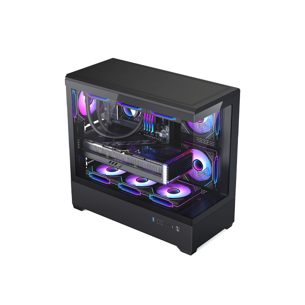GABINETE GAMER FTX PCC-G11 VIDRIO TEMP 3 FAN EATX/