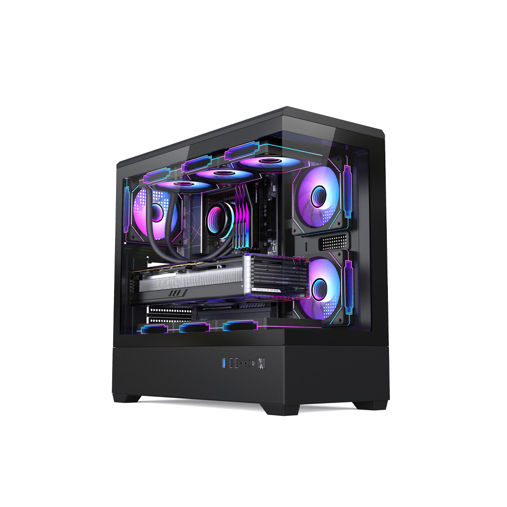GABINETE GAMER FTX PCC-G11 VIDRIO TEMP 3 FAN EATX/