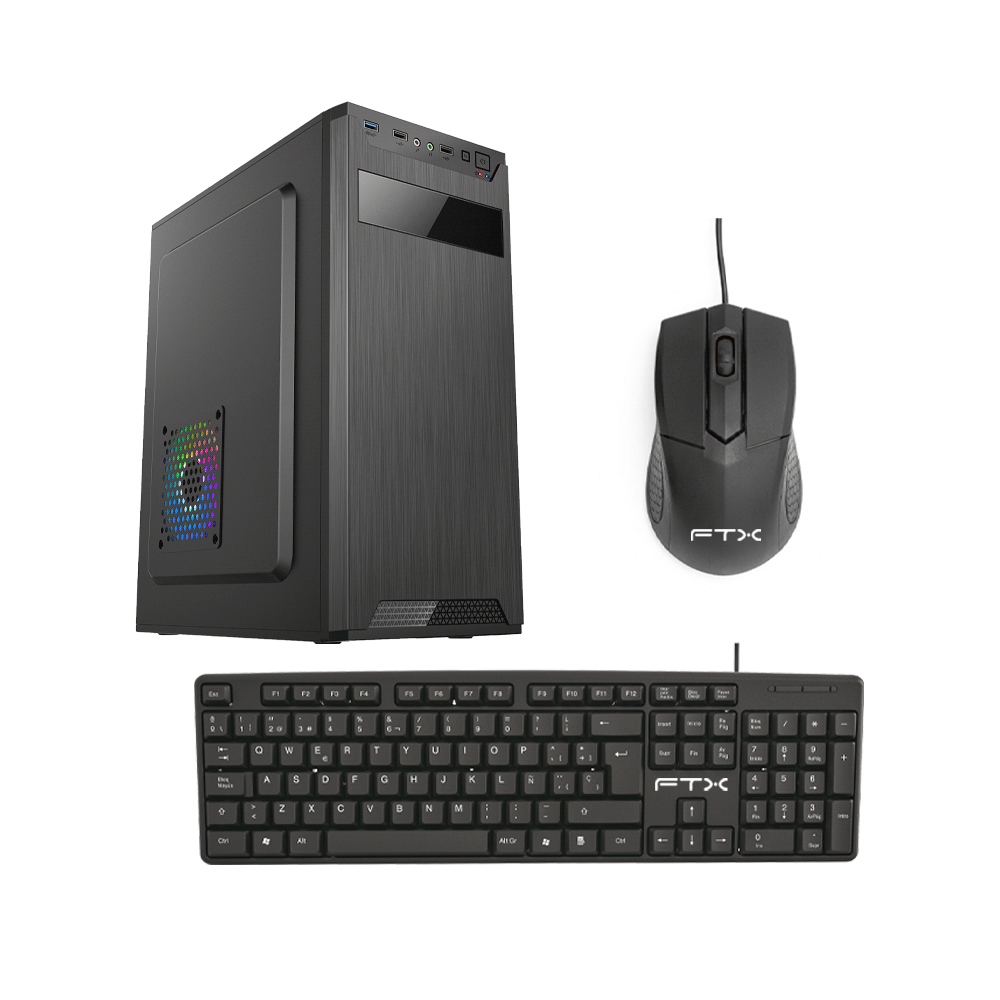 GABINETE KIT FTX PCC-5W5SK C/FUENTE 500W MOUSE+TEC