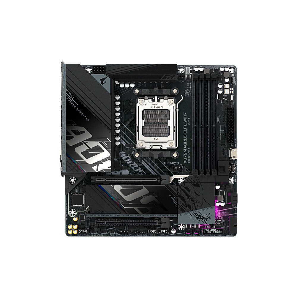 PLACA MADRE GIGABYTE AM5 X870M AORUS ELITE WIFI7 D