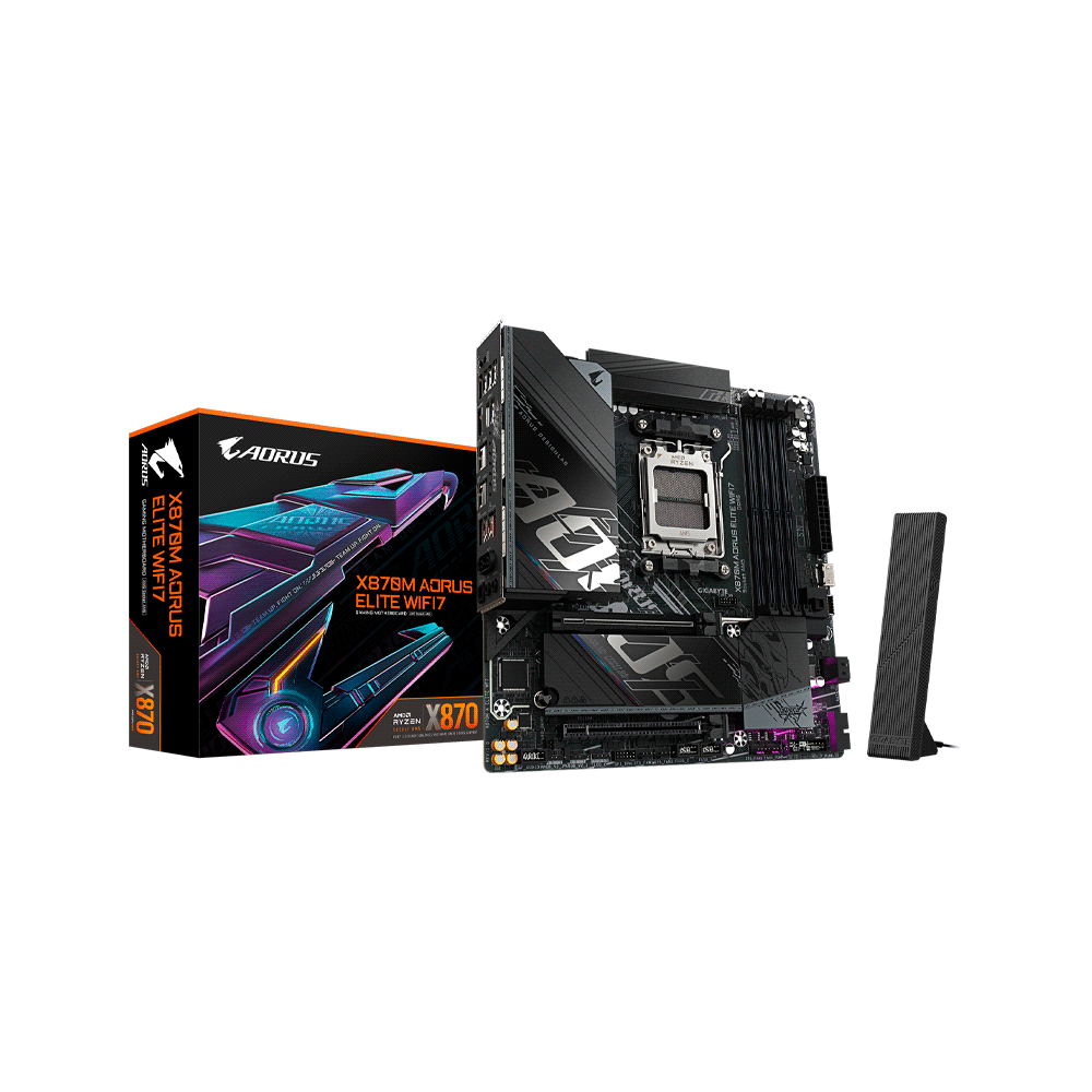 PLACA MADRE GIGABYTE AM5 X870M AORUS ELITE WIFI7 D