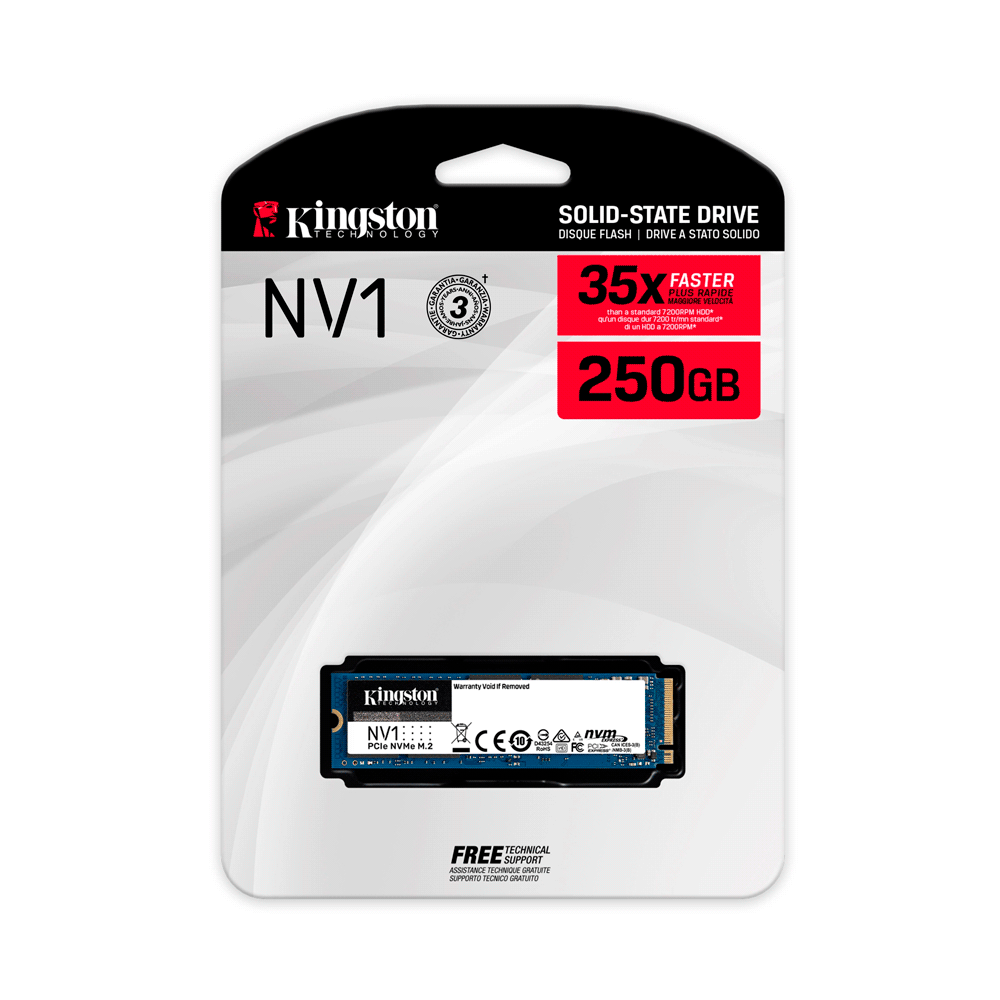 SSD M.2 PCIE 250GB KINGSTON NV1 NVME SNVS/250G 210