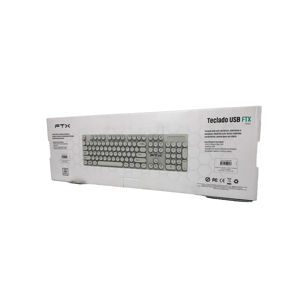 TECLADO FTX USB FTXK22 NUMERICO/ESPAÑOL/POP/BLANC