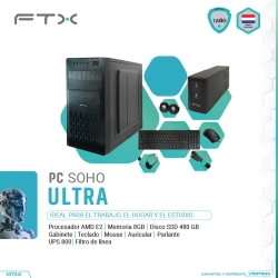 COMPUTADORA  FTX SOHO ULTRA E2/480SSD/8G + UPS 800