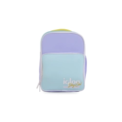MOCHILA TERMICA IGLOO 12 LATAS RETRO LILA/AMARILLO