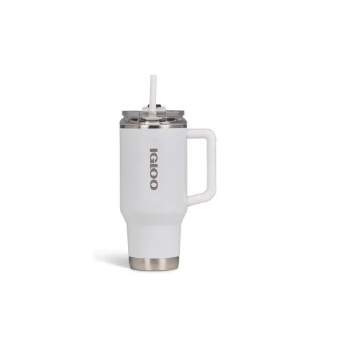 VASO TERMICO IGLOO 950ML  BLANCO C/PAJITA 71221