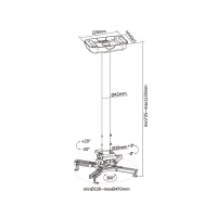 SOPORTE P/PROY FTX FTX-20-02L 35KG INCL/GIR/ROT180°/TEC/NEGRO
