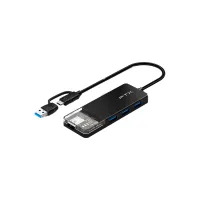 HUB USB-C 3.0 / USB-A DE 4 PUERTOS FTX-HUBT3-PB 5GBPS/5V