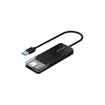 HUB USB 3.0 DE 4 PUERTOS FTX-HUBT1-PB 5GBPS/5V 1.5