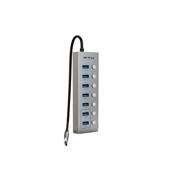 HUB USB 3.0 DE 7 PUERTOS FTX-HUBU7-AG 1M/5GBPS/5V 