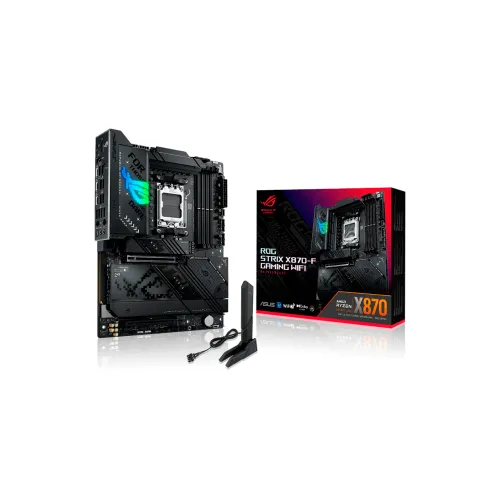 PLACA MADRE ASUS AM5 X870-F GAMING WIFI ROG STRIX DDR5 S/R/HDMI/DP/4M2/USB4/ATX