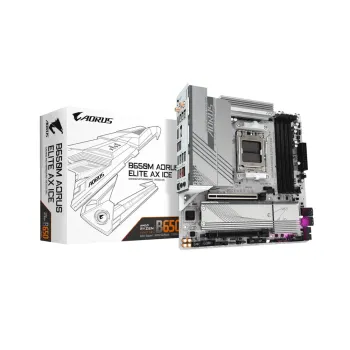 PLACA MADRE GIGABYTE AM5 B650M AORUS ELITE AX ICE 