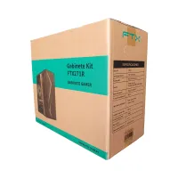 GABINETE KIT FTX271R C/FUENTE 500W MOUSE+TECL+SPK+LATERAL TRANSP MATX/MITX