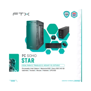 COMPUTADORA  FTX SOHO STAR CEL/240SSD/8G + UPS 600