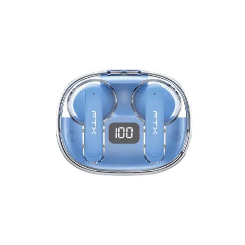 AURICULAR CON MICROFONO FTX E80-BL BT/MIC/ENC/TOUCH/IPX6 AZUL