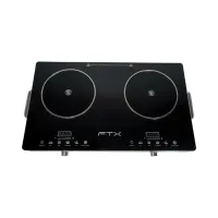 PLACA DE COCINA VITROCERAMICA FTX 7000W 220V DIGITAL/ 2 HORNALLAS NEGRO C/SELECTOR FEC-2H