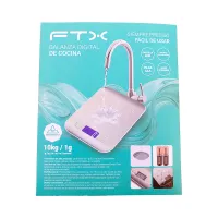 BALANZA DE COCINA FTX DIGITAL 10KG PLANA GRIS KS-101