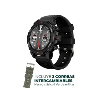 SMARTWATCH FTXG6-BB 57MM NEGRO + 1 CORREA VERDE GP