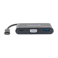 CONVERTIDOR USB-C 3.1 PARA VGA/USB-A/USB-C 152044 HD/FHD/60HZ MULTIPUERTOS NEGRO BLISTER