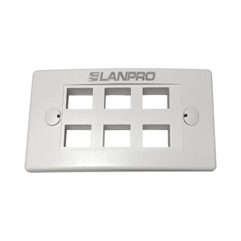 TAPA PLASTICA DE 06 PUERTOS LP-3317V6WH LANPRO