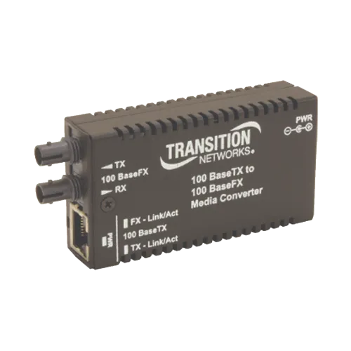 CONVERTIDOR DE FIBRA OPTICA 10/100 SM 20KM/E-TX-FX01 TRANSITION