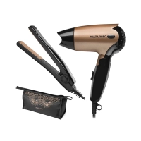 MINI SECADOR + MINI PLANCHITA MULTILASER EB025 PARA VIAJE 1000W BIVOLT