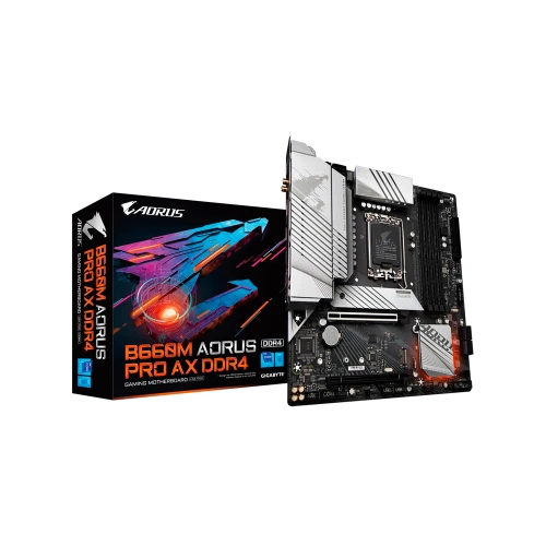 PLACA MADRE GIGABYTE 1700 B660M AORUS PRO AX DDR4 S/R/HDMI/DP/2M2/USB3.2/WIFI/MATX