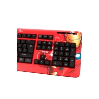 TECLADO XTECH USB XTK-M401IM IRON MAN ESP/ROJO/MULTIMEDIA