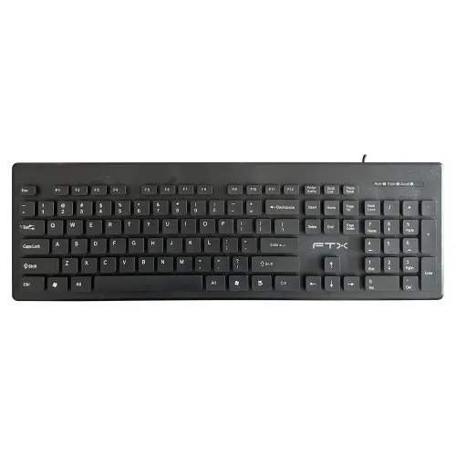 TECLADO FTX USB FTXK100E NUMERICO/INGLES/NEGRO