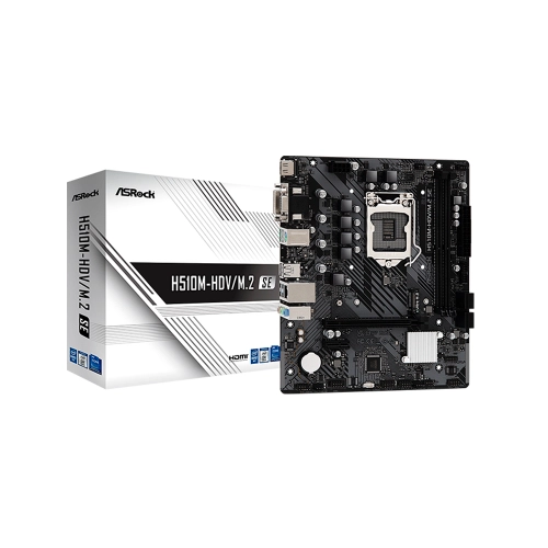 PLACA MADRE ASROCK 1200 H510M-HDV/M.2 SE V/S/R/HDMI/DVI/DDR4/USB3.2/MATX
