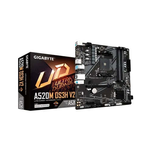 PLACA MADRE GIGABYTE AM4 A520M DS3H V2 S/R/HDMI/DP/M.2/DDR4/USB3.2/MATX