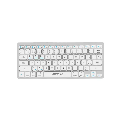 TECLADO FTX BLUETOOTH FTXB1000 ULTRA SLIM ESP/PLATA