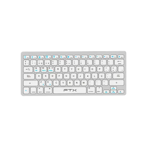 TECLADO FTX BLUETOOTH FTXB1000 ULTRA SLIM POR/PLATA