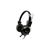 HEADSET KSH-320 STEREO WITH MIC KLIP C/CONT VOL/3.5MM/2 JACK/NEGRO