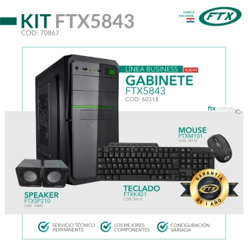 GABINETE KIT FTX5843 500W+ MOUSE+ TECLADO MULTIMED